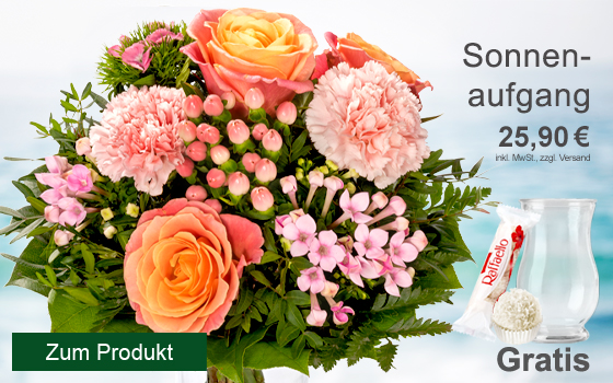 Blumenstrauß Sonnenaufgang so strahlend wie die Sonne mit 2 Gratis-Geschenken für 25,90€