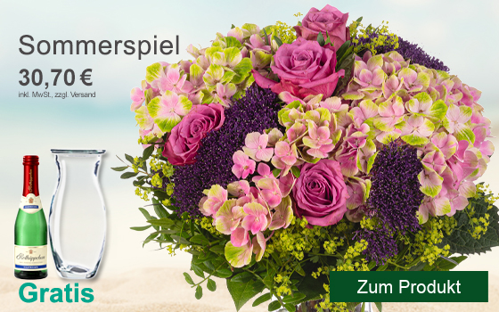 Traumhafter Hortensienstrauß Sommerspiel 2 Gratis-Geschenken für 30,70€